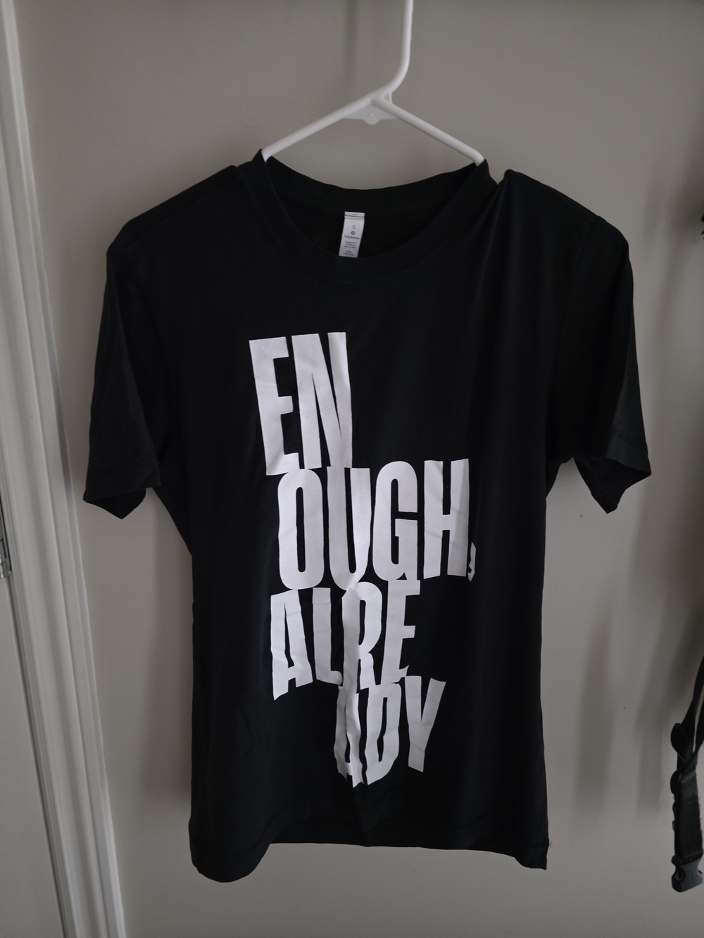 lululemon athletica Black Short Sleeve Tee with White Graphic